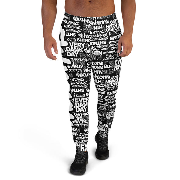 Men's SHTNONM ALL DAY Joggers (Black/White)