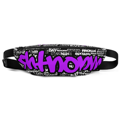 SHTNONM - Black Fanny Pack (Neon Purple)