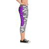 SHTNONM - CAPRI LEGGINGS (WHITE/NEON PURPLE)