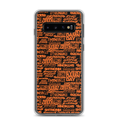 SHTNONM- BLACK/ORANGE SAMSUNG CASE